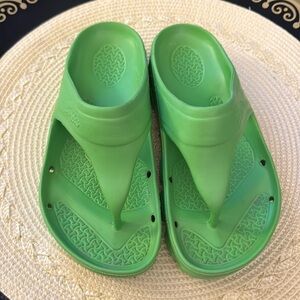 BIRKENSTOCK Birkis Lime Green Flip-Flop Thongs - Size 36